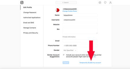 instagram nalog deaktivacija
