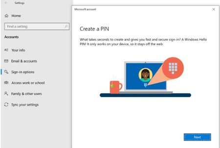 promena PIN-a windows 10