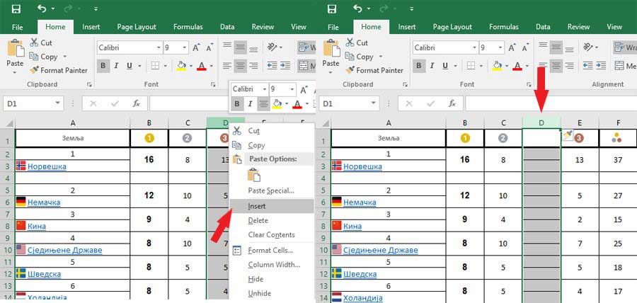 How to add or remove a cell, column, or row in Excel
