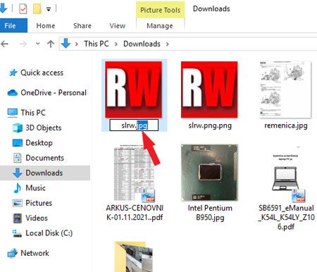 Kako konvertovati slike u windows-u