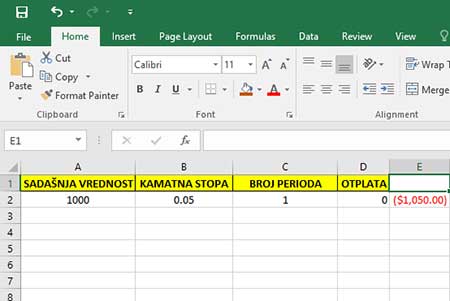 Korišćenje Excel za računanje plaćanja i štednje