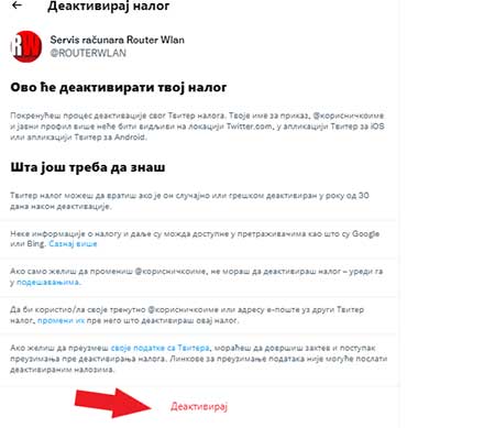 Kako da izbrišete svoj Twitter nalog