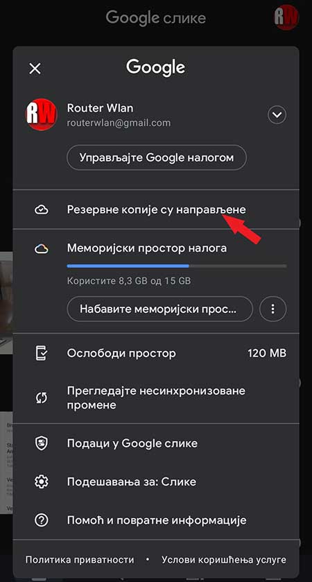 Kako napraviti na Android telefonu rezervnu kopiju fotografija i video zapisa u Google Photos