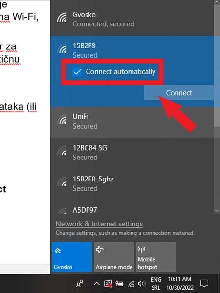 povezivanje laptopa na wifi