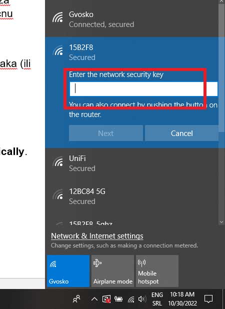 kako povezati laptop na wifi mrežu
