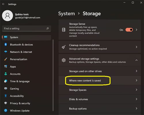 Kako promeniti lokaciju na kojoj se čuvaju datoteke u Windows 11