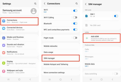 Kako aktivirati eSIM na Samsung Galaxy telefonima