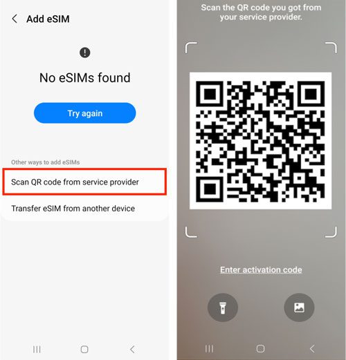 How to install and activate a eSIM on Samsung